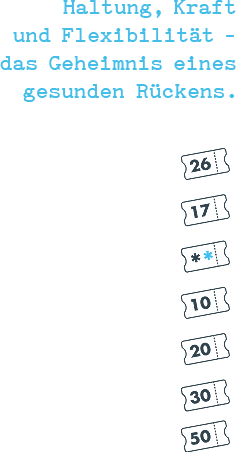Haltung, Kraft und Flexibilität – das Geheimnis eines gesunden Rückens.